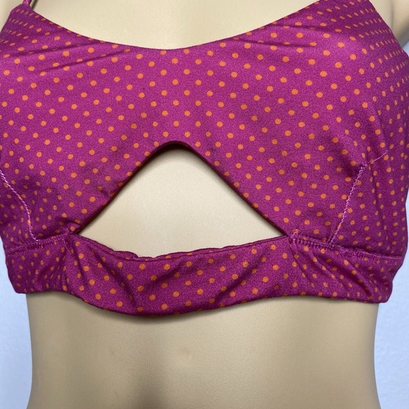 intimately free people Polka dot bralette Pink‎ And Orange Cut Out Detail Size M - Picture 5 of 12